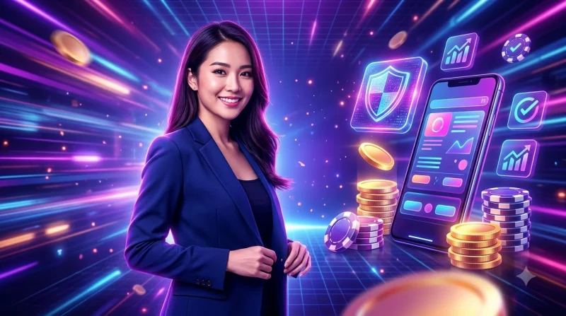 Bộ biểu tượng đánh giá tính hợp pháp của nhà cái: kính lúp, tài liệu, khiên bảo vệ, bắt tay