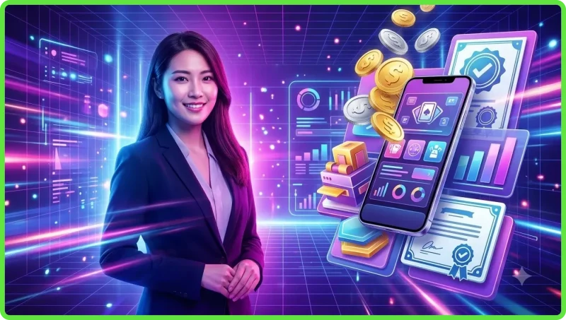 Hình ảnh minh họa giấy phép hoạt động i9bet với con dấu vàng và biểu tượng bảo mật