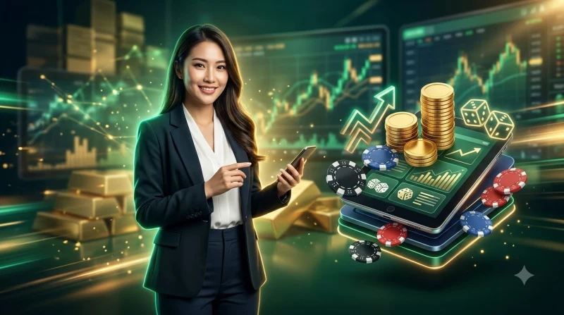 Kèo tài xỉu i9bet - minh họa trận đấu bóng đá với biểu tượng tài xỉu và thiết bị cá cược
