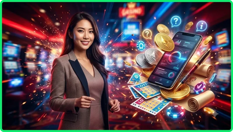 Người chơi đang trải nghiệm xổ số trực tuyến i9bet trên điện thoại