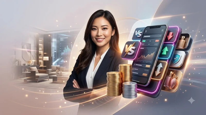 So sánh kèo Châu Âu và kèo Châu Á - hai bên trái phải với biểu tượng 1X2 và chấp